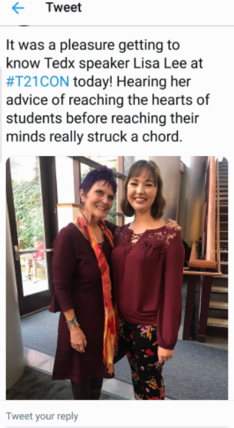 Lisa Lee Keynote Speaker Tweet 01