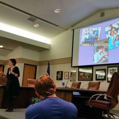 Lisa Lee presents to fellow educators for professional development